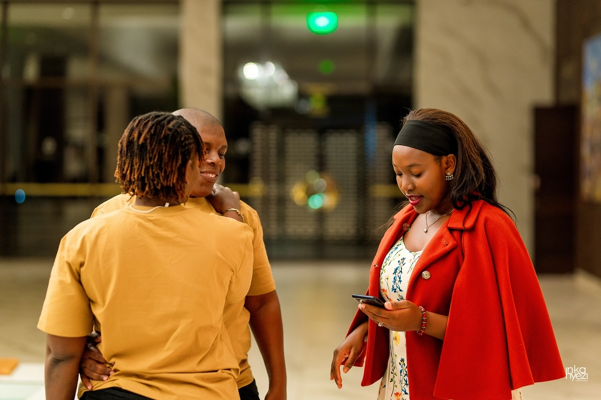 Discussing wedding plans together